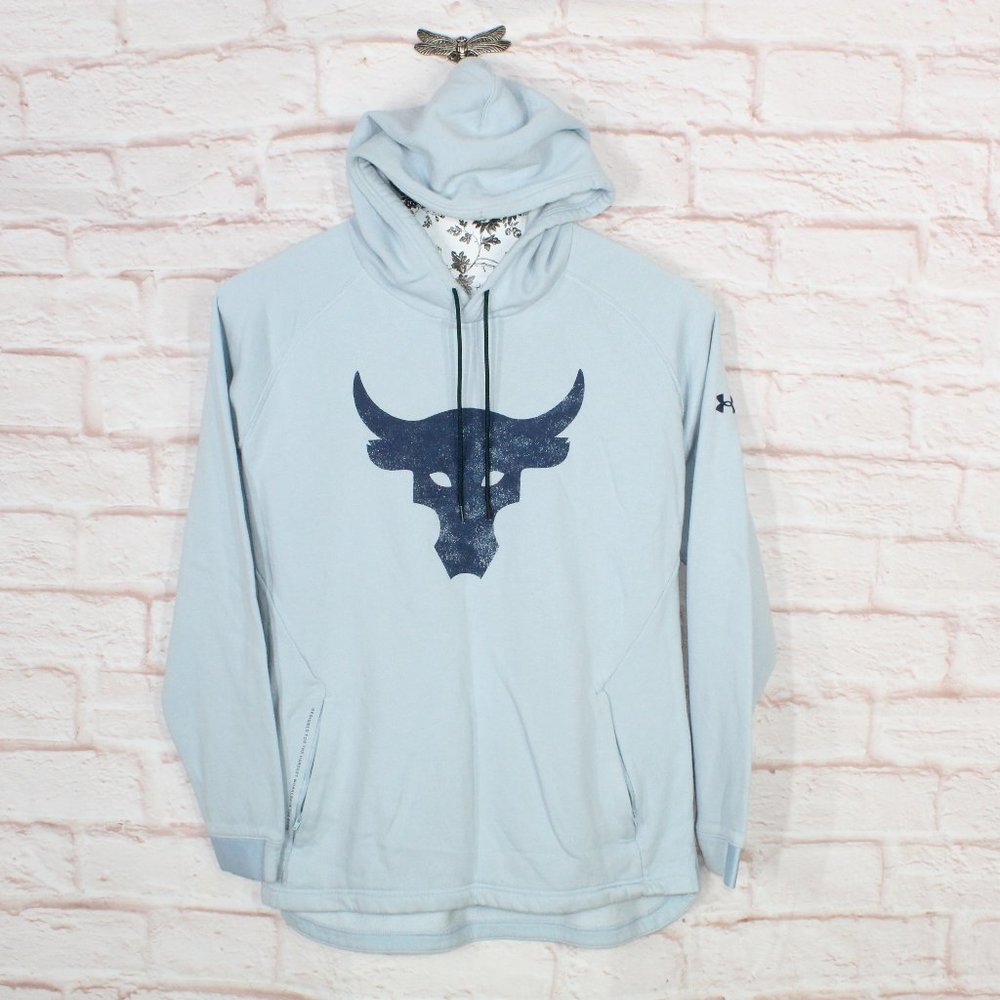 Under Armour Blue Polyester Blend Pullover Hooded Sweatshirt Size XXL - Picture 1 of 8